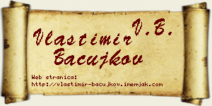 Vlastimir Bačujkov vizit kartica